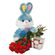 red roses with plush toy and chocolates. Grodno